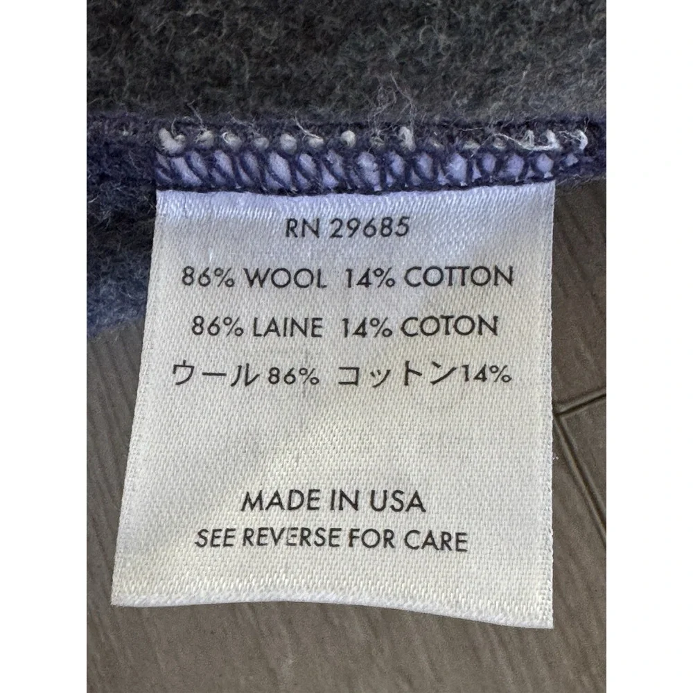 Pendleton Yakima Camp Blanket Blue W/Stripes 86% Wool 14% Cotton 65
